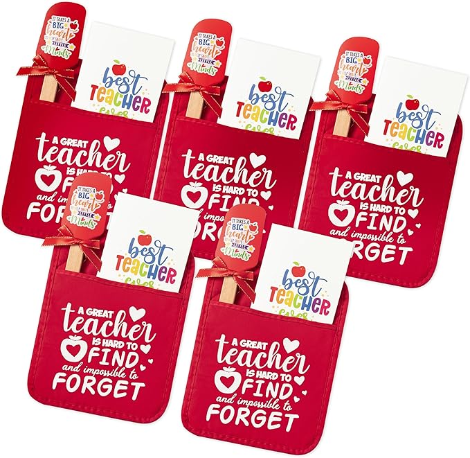 R HORSE Teacher Appreciation Gifts -5 Pack Red Funny Pot Holder Set, Heat by RHORSE