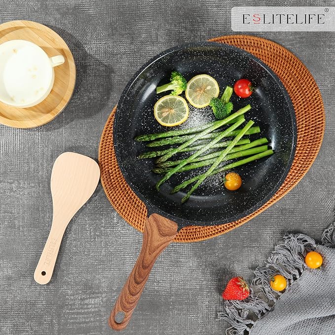 ESLITE LIFE Nonstick Ceramic Frying Pan Skillet, Non-Toxic Egg Omelette Kitchen - Image 7