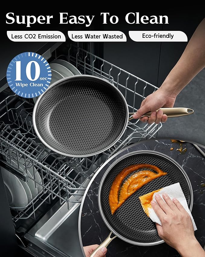 Honeycomb Stainless Steel Nonstick Frying Pan - Image 7