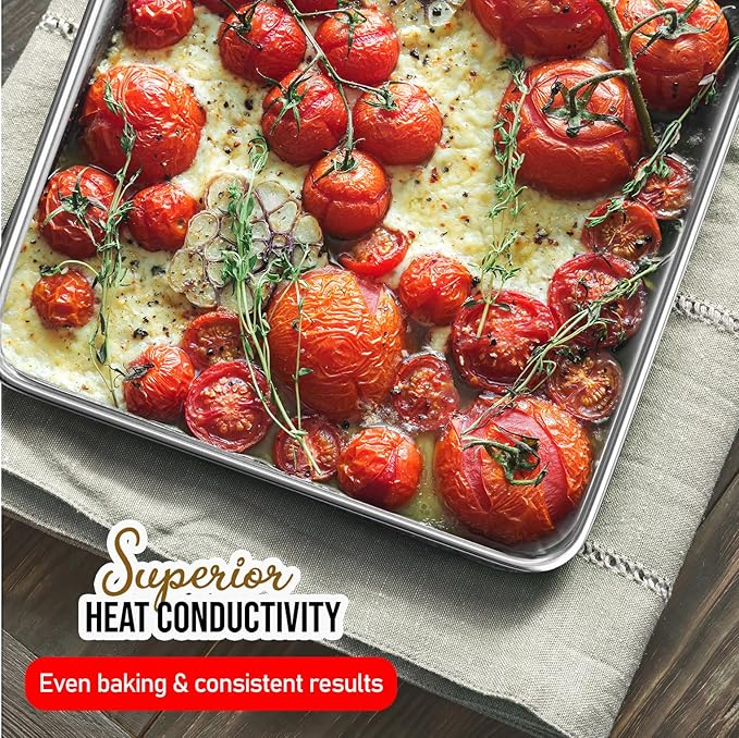 Eatex Aluminum Baking Sheet Set, Nonstick Cookie Sheets - Image 6